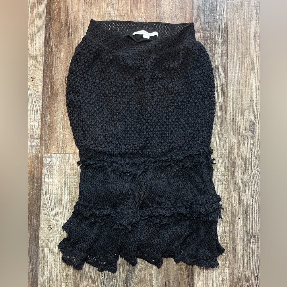 Jonathan Simkhai Ruffle Crochet Tiered Mini Skirt XS - Picture 2 of 5